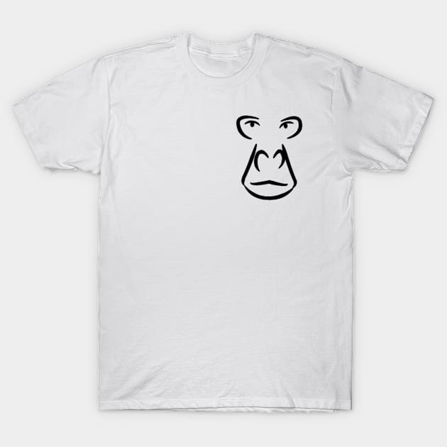 Simple Harambe face black T-Shirt by harambism